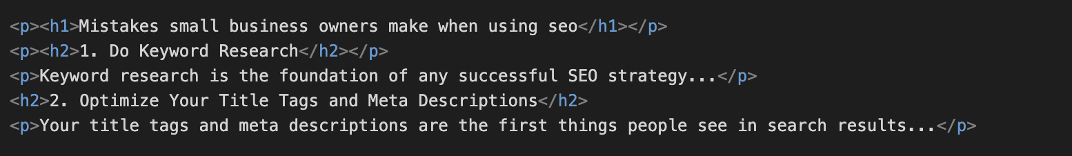 Screenshot of seo-code2
