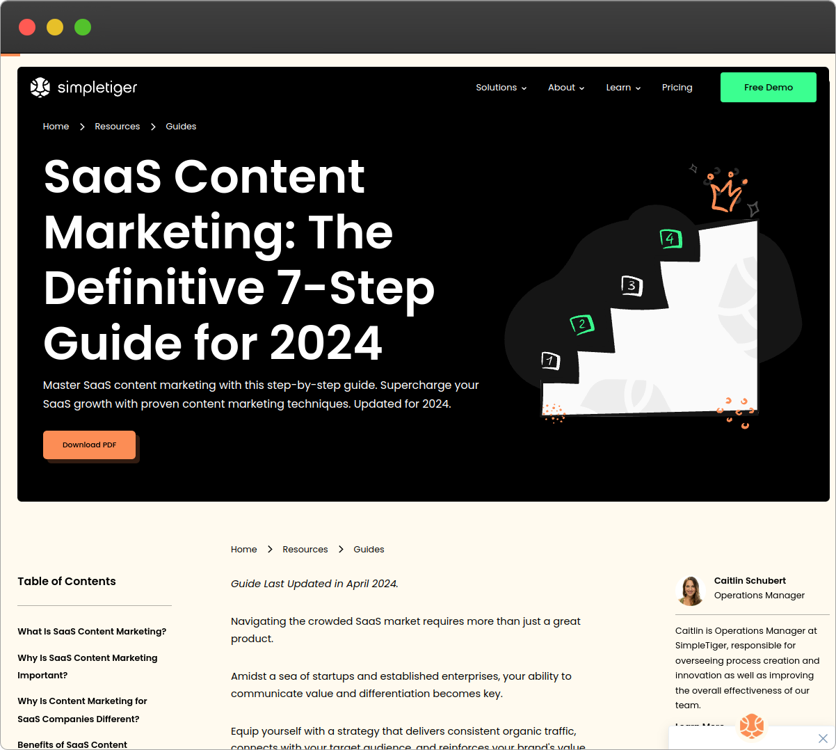 content marketing for SaaS screenshot, saas content writing and marketing